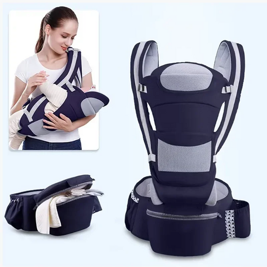 Cotton Baby Carrier Newborn & Toddler with Waist Stool Multifunctional Ergonomic Removable Seat Soft Infant Carrier All Seasons